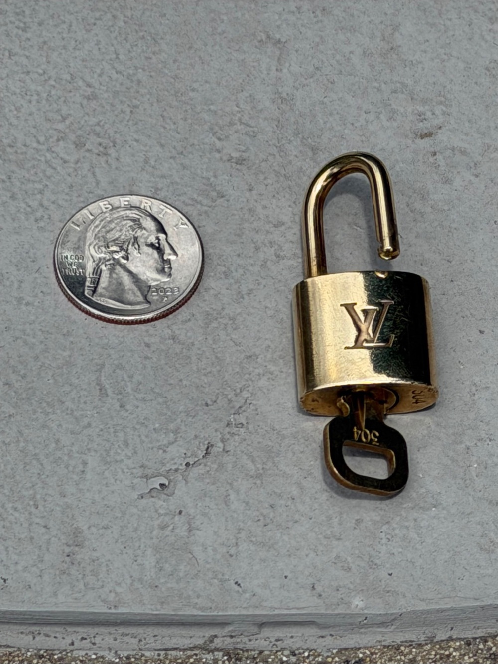 Louis Vuitton Gold-tone Padlock with Key - Men Accessories